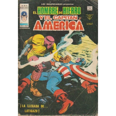 LOS INSUPERABLES PRESENTAN  n. 16 EL HOMBRE DE HIERRO Y EL CAPITAN AMERICA - ¡ ¡ LA LLEGADA DE LATIGAZO ¡¡