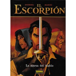 EL ESCORPION ALBUM Nº 1 y 2 : LA MARCA DEL DIABLO Y EL SECRETO DEL PAPA,CARTONE,DE MARINI