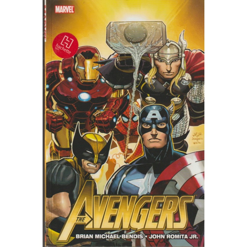 THE AVENGERS POR BRIAN MICHAEL BENDIS Y JOHN ROMITA J.R , HACHETTE, INGLES, RUSTICA