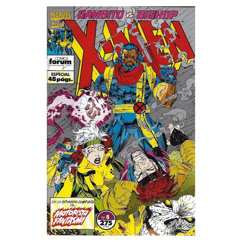 X-MEN VOL.1 Nº 8 ED.FORUM CON UN EPISODIO COMPLETO DE EL MOTORISTA FANTASMA POR JIM LEE