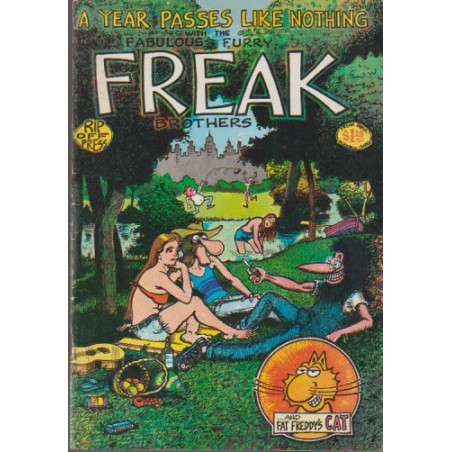 A YEAR PASSES LIKE NOTHING WHIT THE FABOLOUS FURRY FREAKS BROTHERS Nº 3 USA ,AND FAT FREDDY'S CAT ,INGLES , EDICION DE 1980