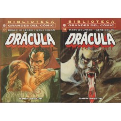 BIBLIOTECA GRANDES DEL COMIC DRACULA COL.COMPLETA Nº 1 AL 18 MAL LA MALDICION DE DRACULA