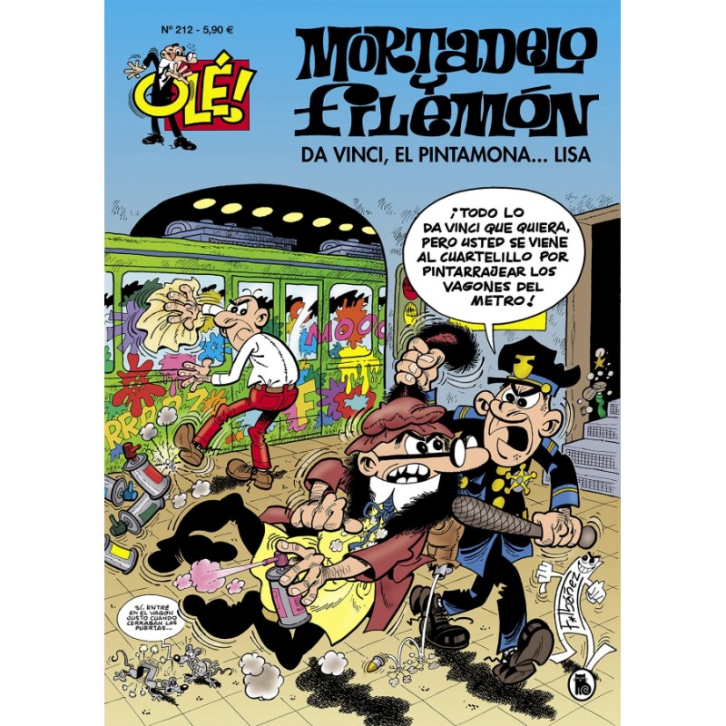 coleccion OLE nº 212 MORTADELO Y FILEMON : DA VINCI , EL PINTAMONA ...LISA BRUGUERA CLASICA