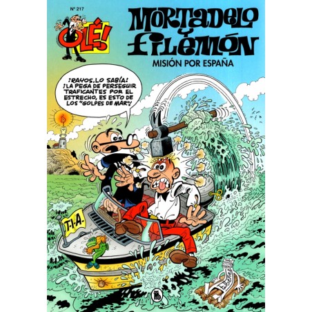 coleccion OLE nº 217 MORTADELO Y FILEMON : MISION POR ESPAÑA , BRUGUERA CLASICA
