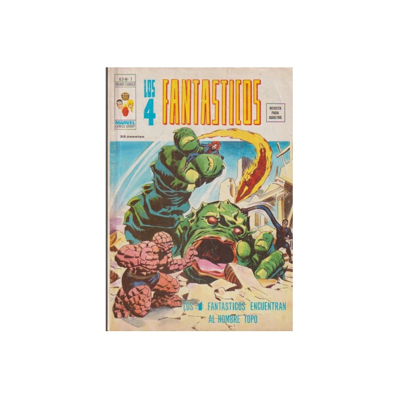 LOS 4 FANTASTICOS VOL.3 Nº 1 : LOS 4 FANTASTICOS ENCUENTRAN AL HOMBRE TOPO , ED.VERTICE , EXCELENTE ESTADO