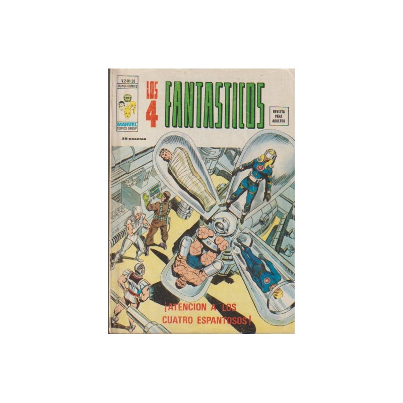 LOS 4 FANTASTICOS VOL.2 Nº 28 ED.VERTICE ATENCION A LOS CUATRO FANTASTICOS ¡