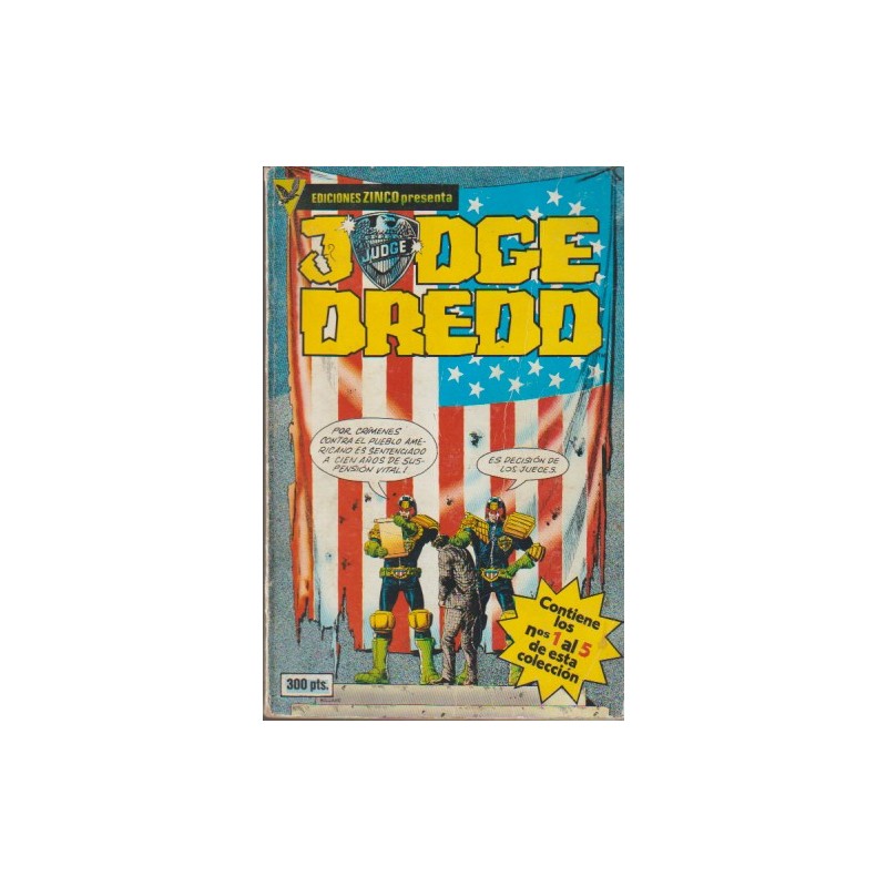 JUDGE DREDD ED.ZINCO Nº 2 AL 5 EN UN RETAPADO