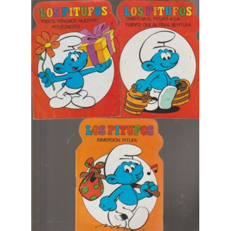 LOS PITUFOS : Nº 2 AL 4 , COBAS 1981-1982 ,1ª EDICION ,CUENTOS ILUSTRADOS , LOS PITUFOS, COBAS 1981, : INMERSION PITUFA,TANTO VA EL PITUFO A LA FUENTE QUE AL FINAL SE PITUFA , TODOS TENEMOS NUESTRO PITUFONCITO