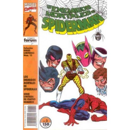 SERIES LIMITADAS Nº 11 A 13 SPIDERMAN LOS ENEMIGOS MORTALES DE SPIDERMAN Nº 2 A 4  DE 4