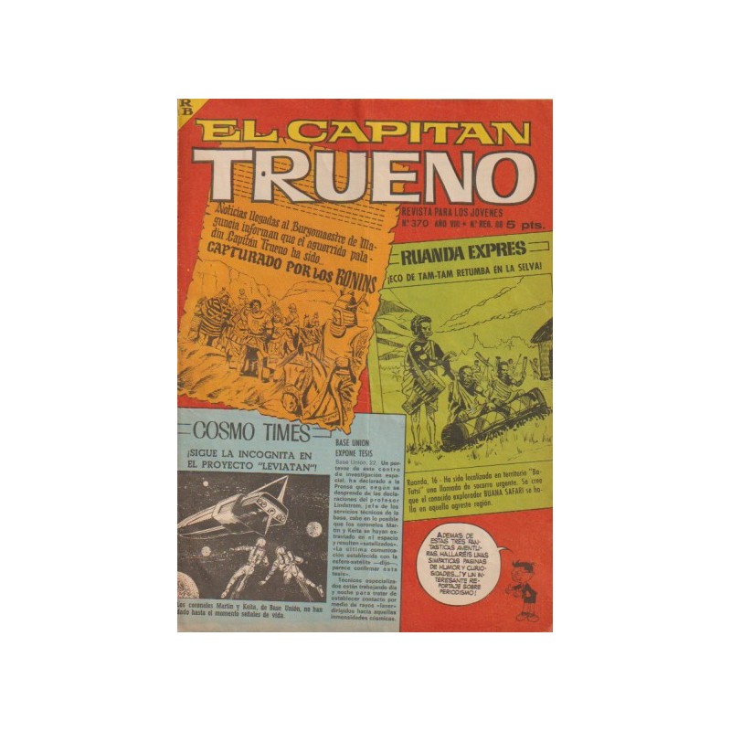 EL CAPITAN TRUENO EXTRA Nº 370 EDITORIAL BRUGUERA
