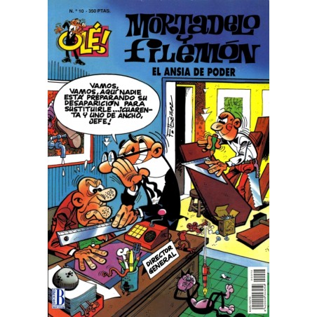 MORTADELO Y FILEMON Nº 10 : EL ANSIA DE PODER , COLECCION OLE EDICIONES B , FORMATO GRANDE