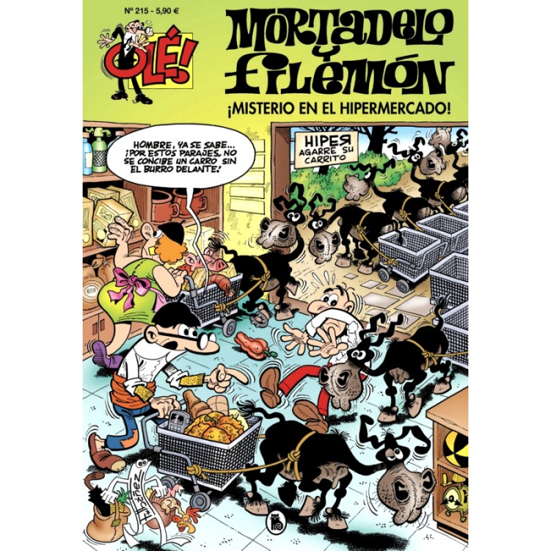 MORTADELO Y FILEMON Nº 215 : ¡ MISTERIO EN EL HIPERMERCADO ¡ ,COLECCION OLE BRUGUERA CLASICA