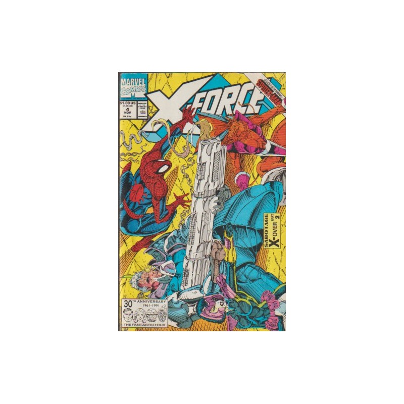 X-FORCE VOL.1 USA Nº 4 , COMIC-BOOK , INGLES , X-FOCE Y SPIDERMAN