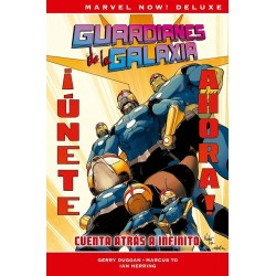 MARVEL NOW DELUXE ¡¡ GUARDIANES DE LA GALAXIA POR GERRY DUGGAN  ¡¡ ETAPA COMPLETA 2 VOLUMENES : JINETES EN EL CIELO Y CUENTA ATRAS A INFINITO