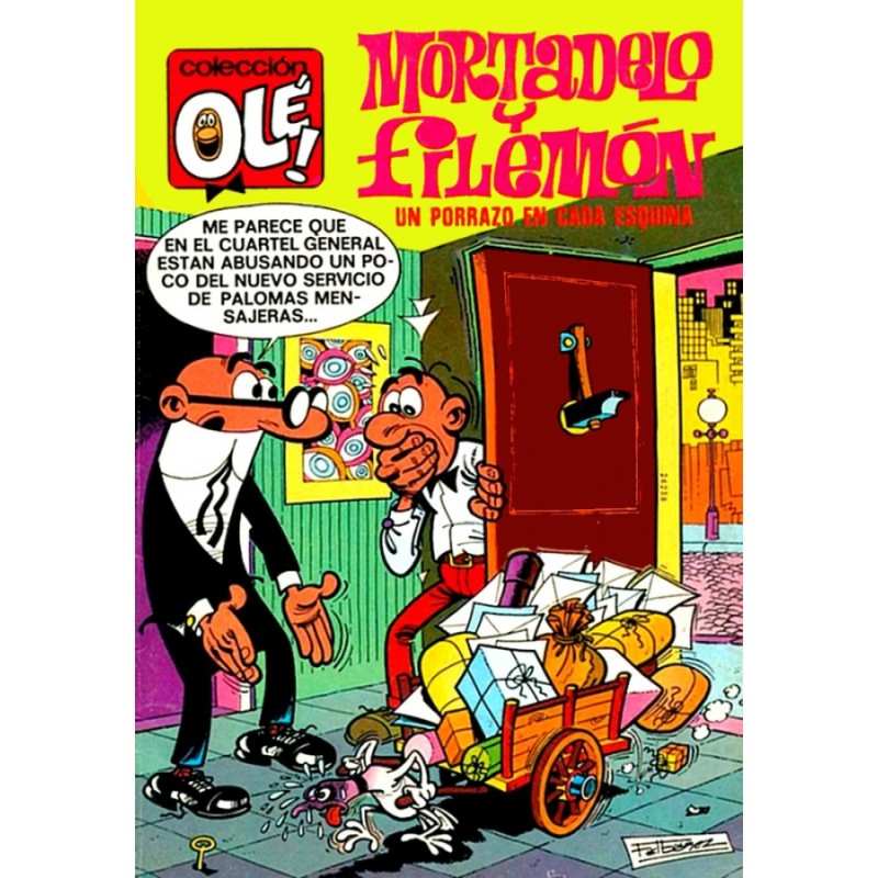 COLECCION OLE Nº 105 1ª EDICION MORTADELO Y FILEMON ED.BRUGUERA : UN PORRAZO EN CADA ESQUINA