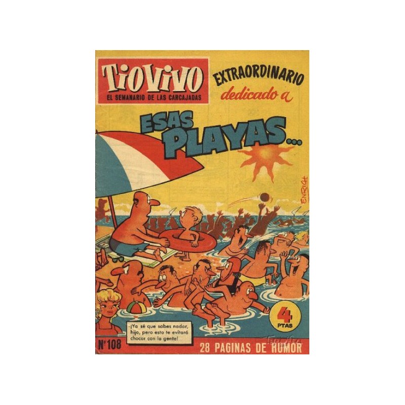 TIO VIVO 1ª EPOCA Nº 108 EXTRAORDINARIO DEDICADO A ESAS PLAYAS, ED.CRISOL