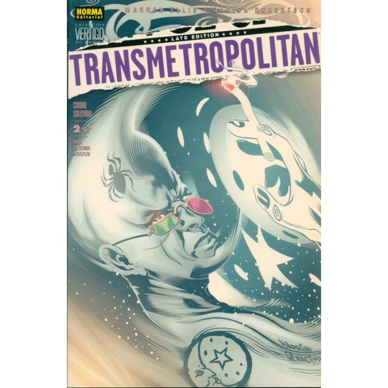 COLECCION VERTIGO Nº 181 Y 188 NORMA EDITORIAL TRANSMETROPOLITAN CIUDAD SOLITARIA Nº 1 Y 2 DE 2 , NORMA EDITORIAL