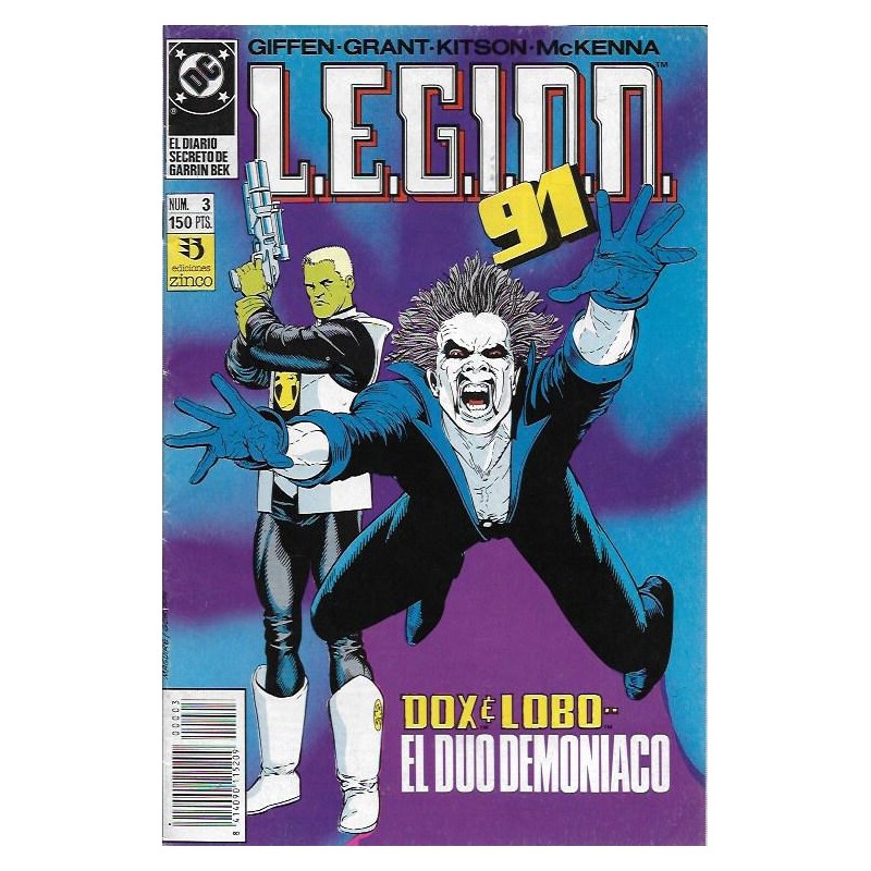 LEGION 91 Nº 1 AL 5 MAS UNIVERSO DC Nº 18 QUE CONTIENE LOS 2 PRIMEROS NUMEROS USA EDICIONES ZINCO