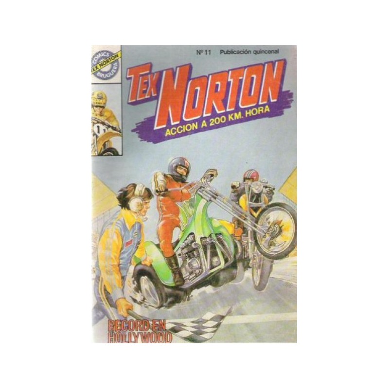 TEX NORTON ACCION A 200 KM POR HORA Nº 11 DE 11 : RECORD EN HOLLYWOOD , MOTORISTA