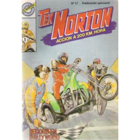 TEX NORTON ACCION A 200 KM POR HORA Nº 11 DE 11 : RECORD EN HOLLYWOOD , MOTORISTA