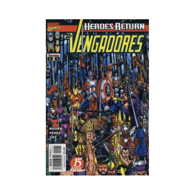 VENGADORES VOL.3 Nº 1 Y 2 HEROES RETURN POR KUT BUSIEK Y GEORGE PEREZZ