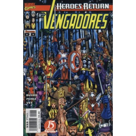 VENGADORES VOL.3 Nº 1 Y 2 HEROES RETURN POR KUT BUSIEK Y GEORGE PEREZZ