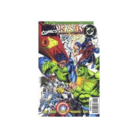 MARVEL VERSUS DC COL.COMPLETA Nº 1 AL 4 , ED.FORUM , EEL Nº 1 TIENE LA PORTADA EN LA PARTE SUPERIOR IZQUIERDA ALGO DAÑADA