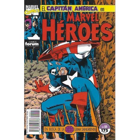 MARVEL HEROES Nº 51 EL CAPITAN AMERICA Nº 51 EN BUSCA DE LA GEMA SANGRIENTA