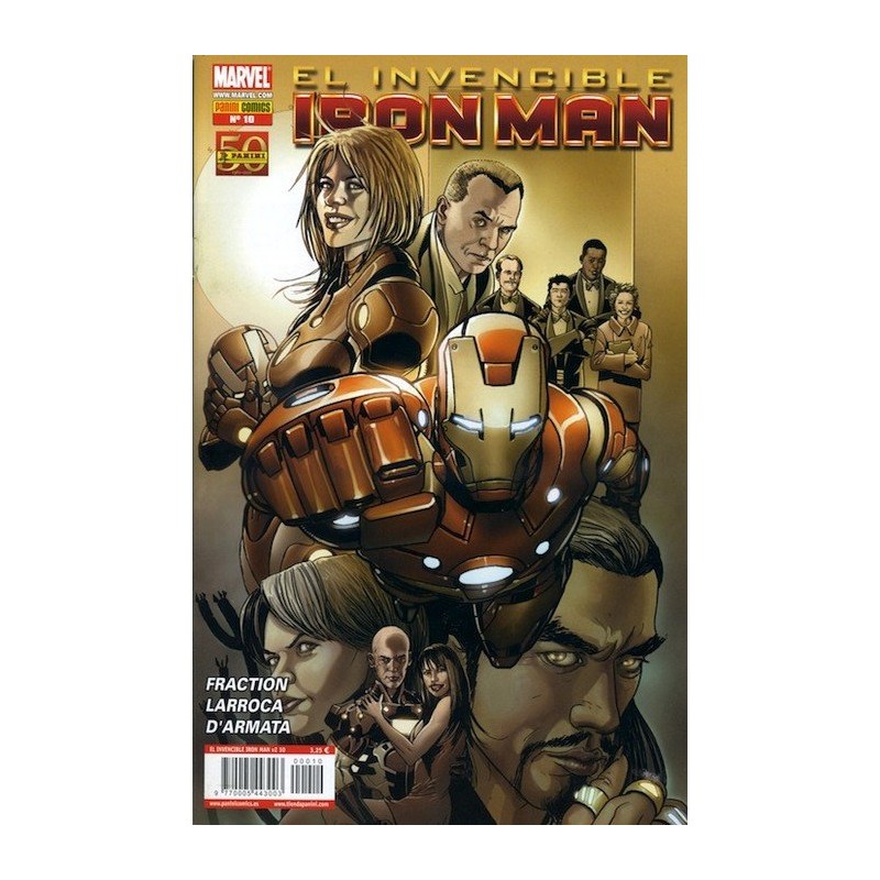 EL INVENCIBLE IRON MAN VOL.2 Nº 10 POR MATT FRACTION , Nº 500 Y 501 USA,MED.PANINI
