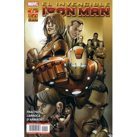 EL INVENCIBLE IRON MAN VOL.2 Nº 10 POR MATT FRACTION , Nº 500 Y 501 USA,MED.PANINI